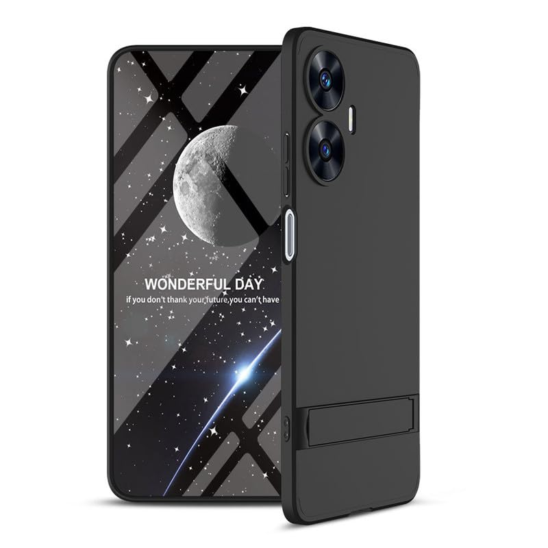 Glaslux Polycarbonate Full Body 3-in-1 Slim Fit 360 Degree Protection Hybrid Hard Bumper Back Case Cover for Realme C55 / Realme Narzo N55 - Black (B0CM2D6JQG) Amazon Price History, Amazon Price Tracker