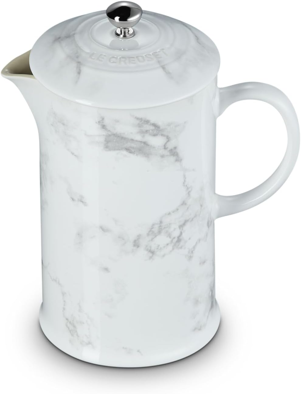 Le Creuset Stoneware 34 oz. French Press, Marble Collection Marble 34 oz. - Image 1 of 7