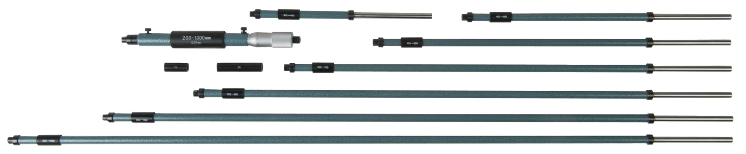 Mitutoyo 141-206 Inside Micrometer, Interchangeable Rods