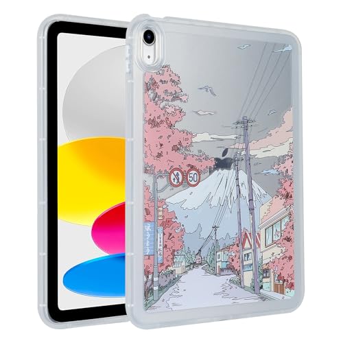 UUcovers for iPad Pro 12.9 inch Case 6th/5th/4th/3rd Generation (2022/2021/2020/2018) Frosted Translucent Clear Lightweight Protective Cover Soft TPU Back Shockproof Silicone Shell, Mount Fujisan by UUcovers - Used condition - US$15.04