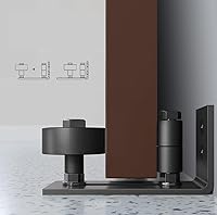 Vista 6 de S&Z TOPHAND 20 pulgadas x 84 pulgadas. Puerta de granero anudada británica sin terminar con kit de herrajes deslizantes de 4 pies/madera