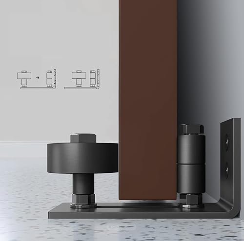 Miniatura 5 de S&Z TOPHAND Puerta de granero de 60 pulgadas x 84 pulgadas, puerta de granero británica sin terminar de 20-60 pulgadas, estilo moderno, madera