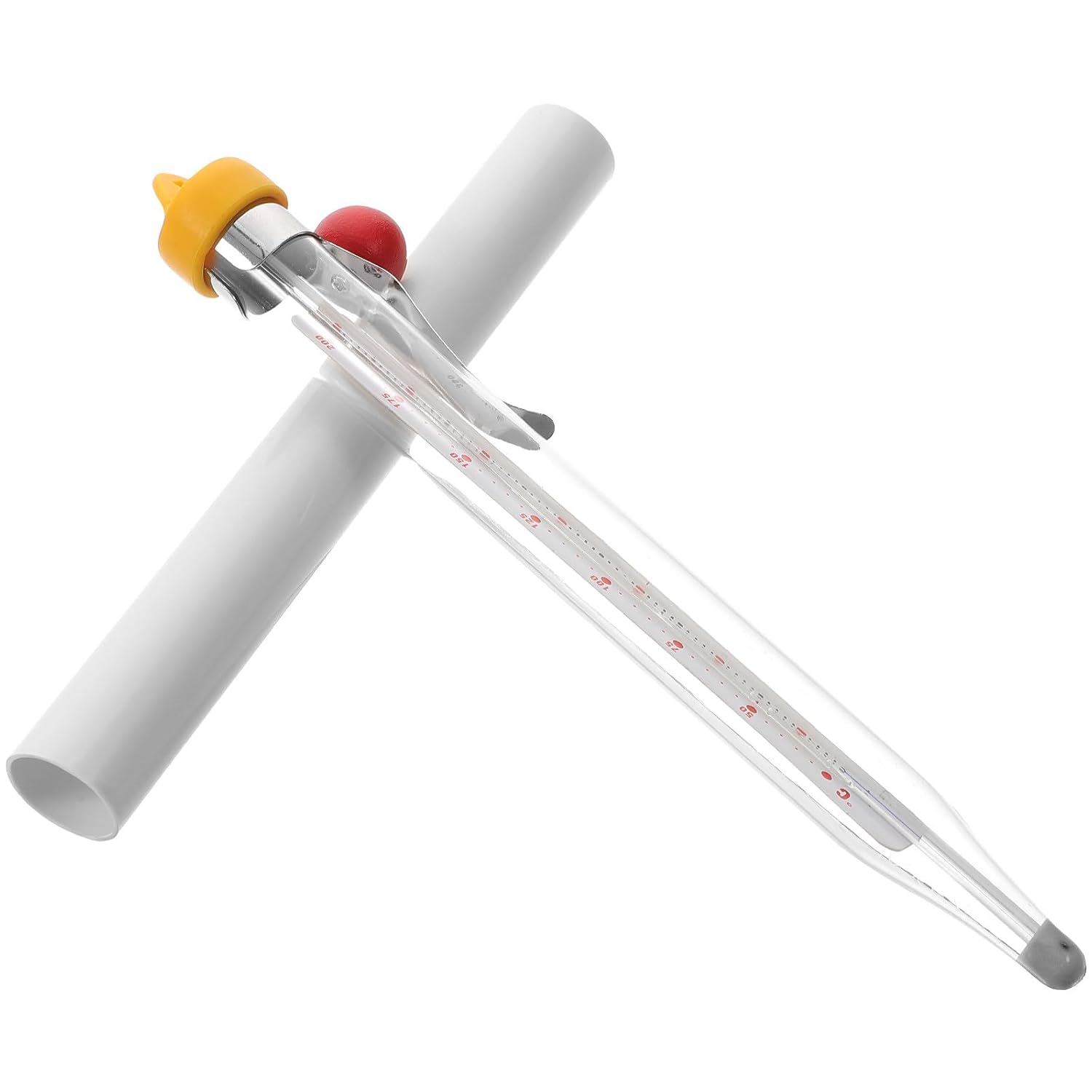 Xmas Candy Thermometer for Kitchen Glass Deep Fry Baking Use Clip