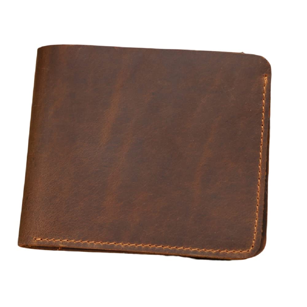 Billetera de piel de vacuno con clip para dinero cartera delgada de tarjetas 8