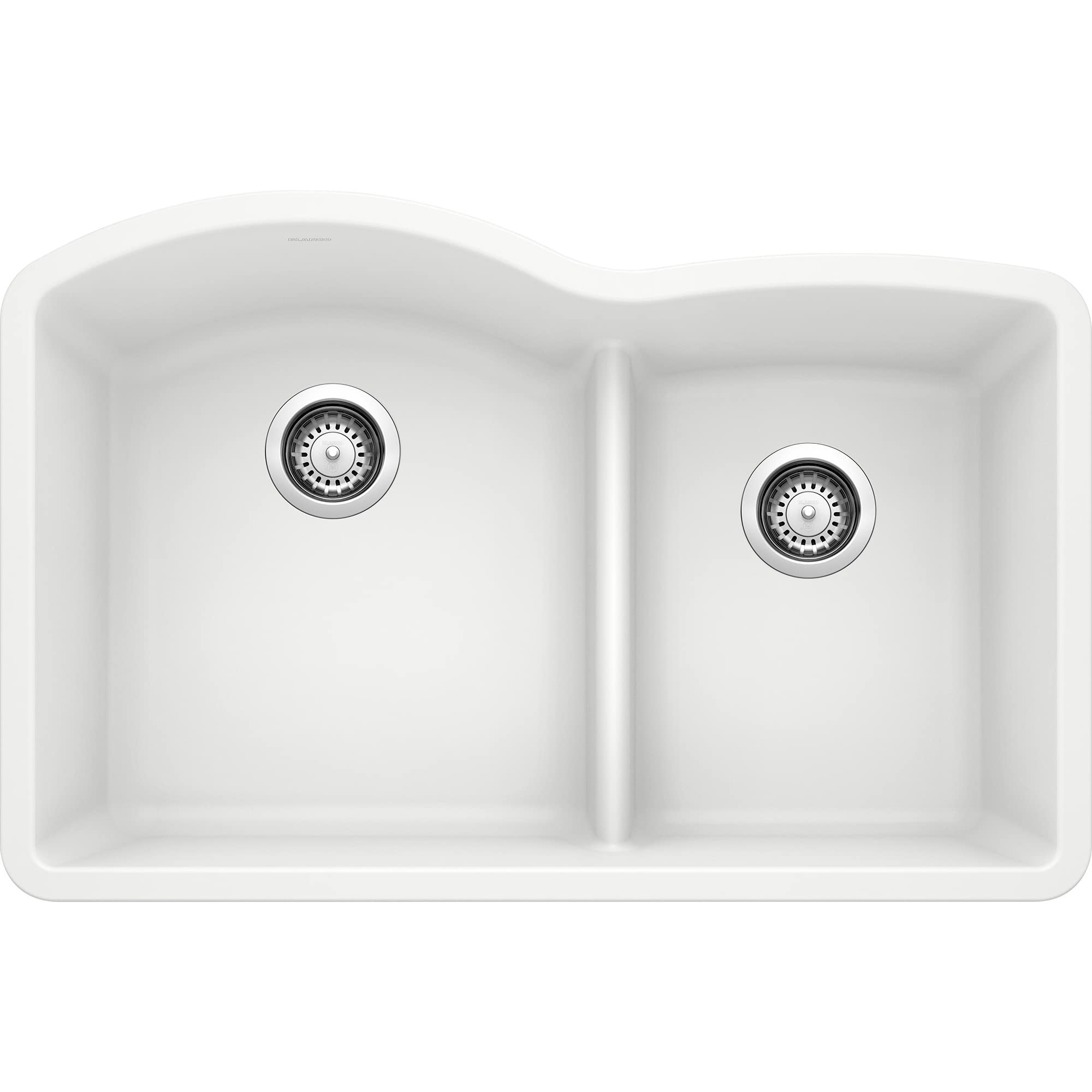 BLANCO, White 441593 DIAMOND SILGRANIT 60/40 Double Bowl with Low