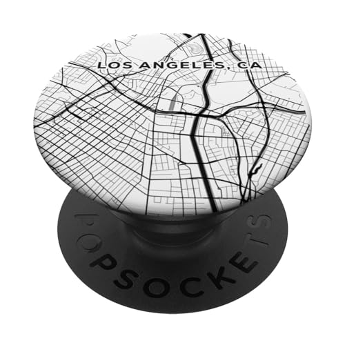 Carte de rue de la ville de Los Angeles CALIFORNIA | Lumengrave PopSockets PopGrip Interchangeable