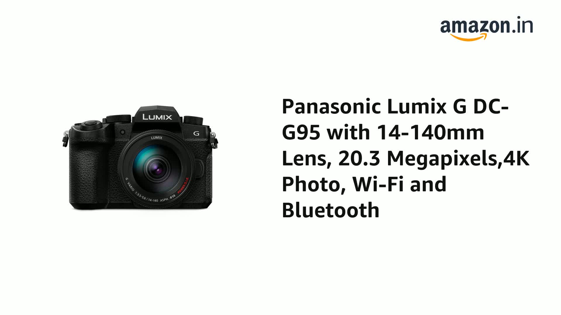 Panasonic Lumix G DC-G95H 20MP 4K Mirrorless Optical Zoom Camera