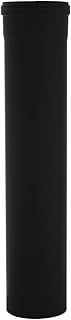 Kamino-Flam Ø 100 mm Steel Stove Pipe, Exhaust Pipe for Pellet Stove Flue Pipe, approx. 750 mm Straight Length Chimney Pipe, Senotherm Coated Flue Pipe for Stoves, Heat Resistant Single Wall Pipe, Black