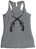 Crossed Pistols Flag T-Shirt in Grey
