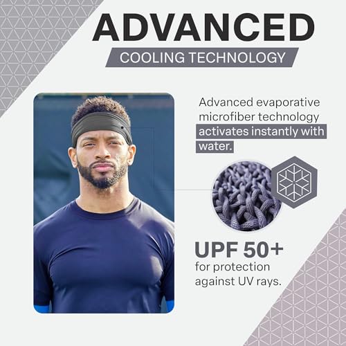 Image of COLD FACTOR Cooling Headband for Women and Men - UPF 50+ Advanced Evaporative Comfort, Instant Cooling Sweatband for Outdoor Sports, Fitness, Yoga, Hiking, Running, and Workout
