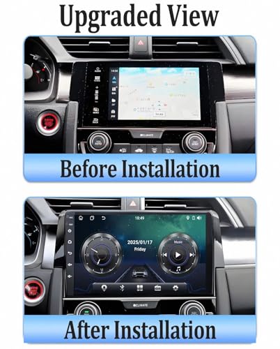 Radio coche con Carplay para Honda Civic 2016-2021 Mirror Link y Bluetooth USB 3