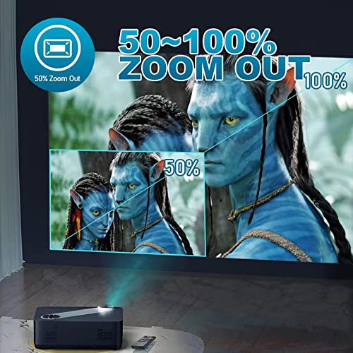 Image of JIMTAB Native 1080P WiFi Video Projector, Protable HD Phone Screen Mirroring 2.4G 5G Projector Support AV,USB,HDMI,TF Compatible with Xbox,Laptop,iPhone and Android (Graphite)