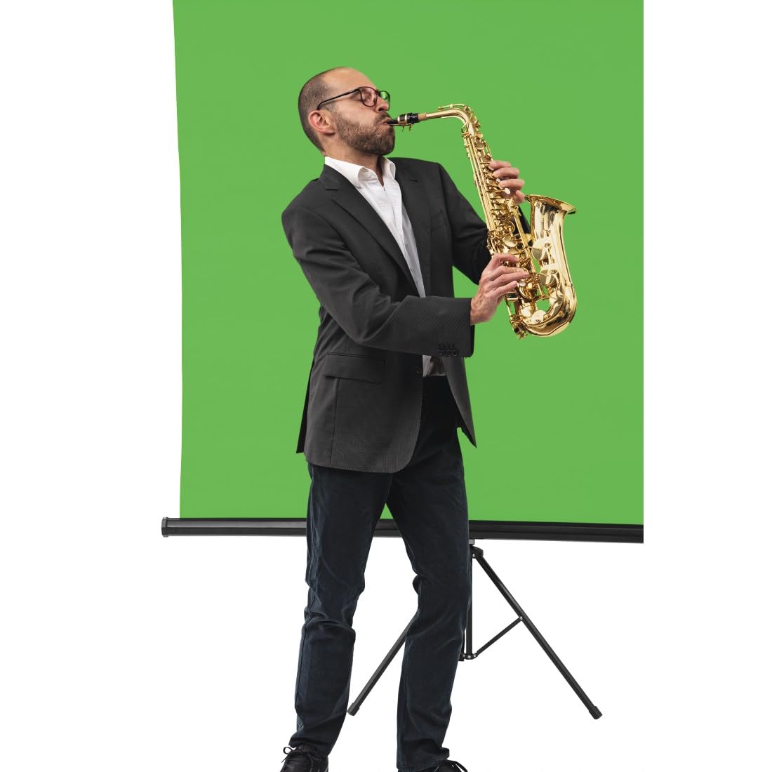 Hama Sfondo fotografico in tessuto, 2,95 x 6 m (sfondo pieghevole per studio fotografico, 100% cotone, verde screen, background sfondo fotografico per fotografia, video e televisione), verde