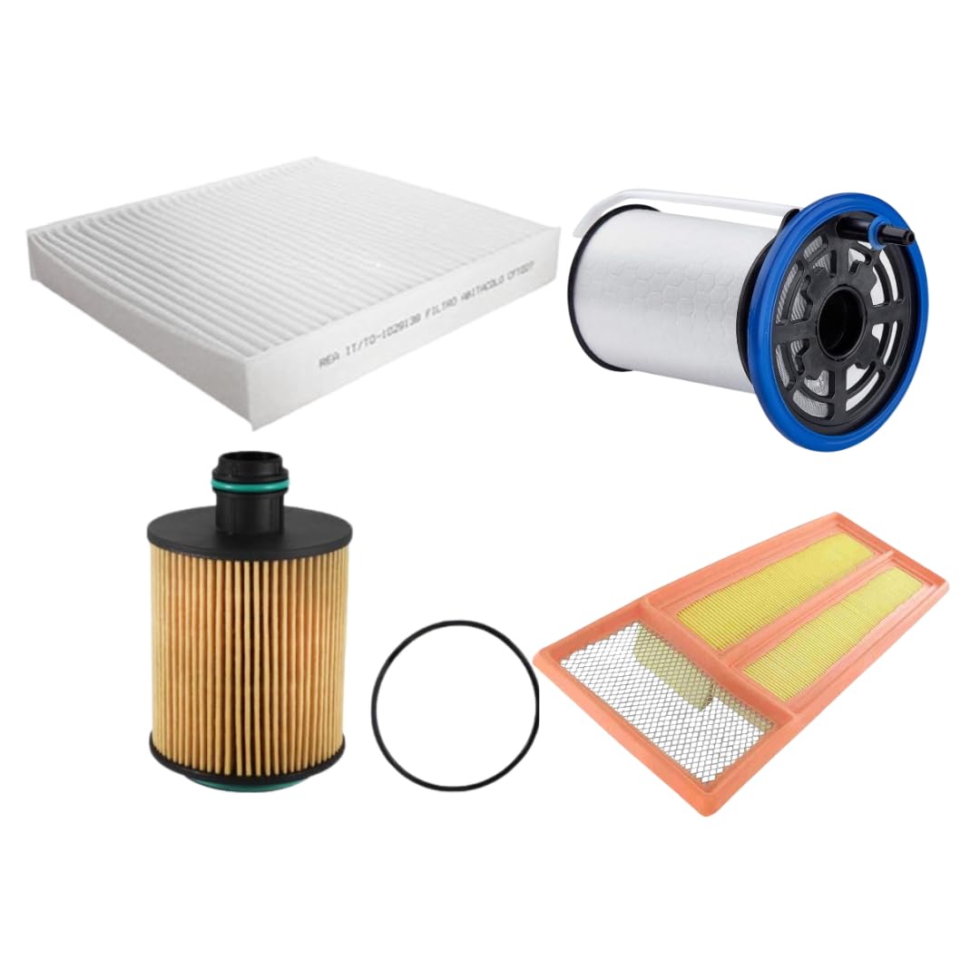 KIT 4 FILTRI TAGLIANDO COMPATIBILE CON FIAT PANDA III 312 LANCIA YPSILON 846 1.3 MJT MULTIJET