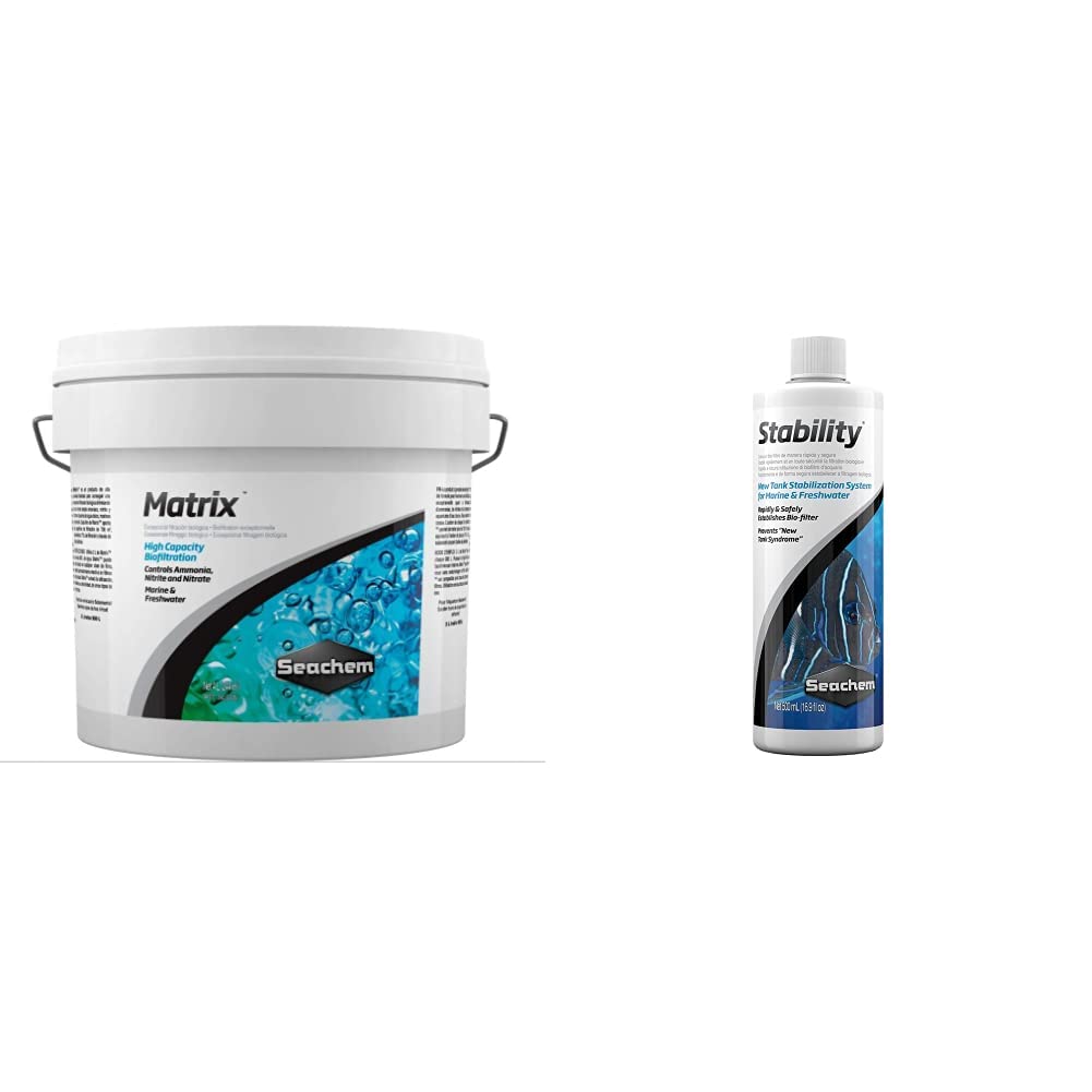 Matrix and Seachem Stability Aquarium Water Stabilizers