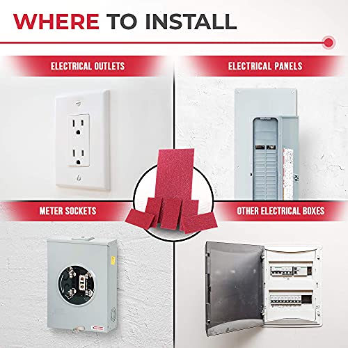 FireSticker Outlet - Additional fire Protection for Electrical outlets. Fire Protection for Volume up to 0.5L. Protection from A, B, C, E Class Fires. Automatic. Easy to Install.