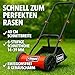 Scheppach Spindelmäher SPM400-Pro Handrasenmäher mit 40cm Schnittbreite Rasenmäher | für bis zu 250m² | 6-stufige Schnitthöhenverstellung (14 – 39mm) | Große 24l Fangbox | emissionsfrei geräuscharm