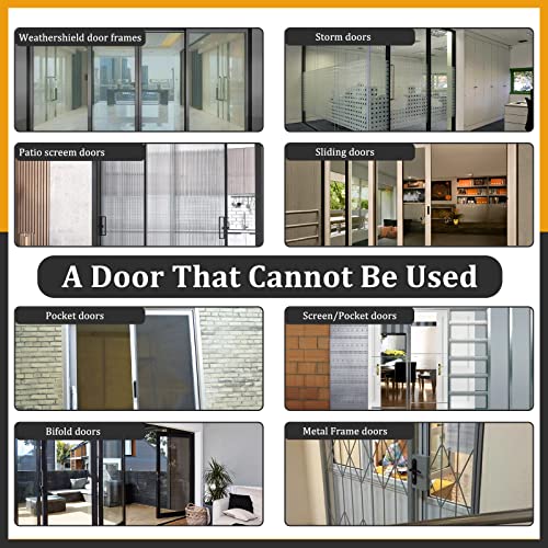 Child Safety Door Top Lock, TAMIDN Top Door Locks for Kids Safety Made of Durable Metal, Adjustable Child Locks for Door, Door lock kid proof for Childproofing Interior-Exterior Doors