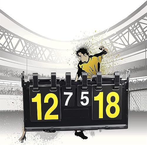 Marcador portátil de mesa con volteo 4 dígitos para deportes miniatura 1