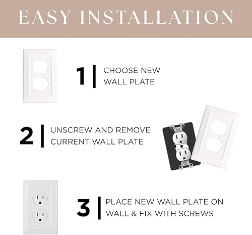 Miniatura 4 de Monarch Abode 19062 Architectural Classic White - Placa de interruptor de pared doble