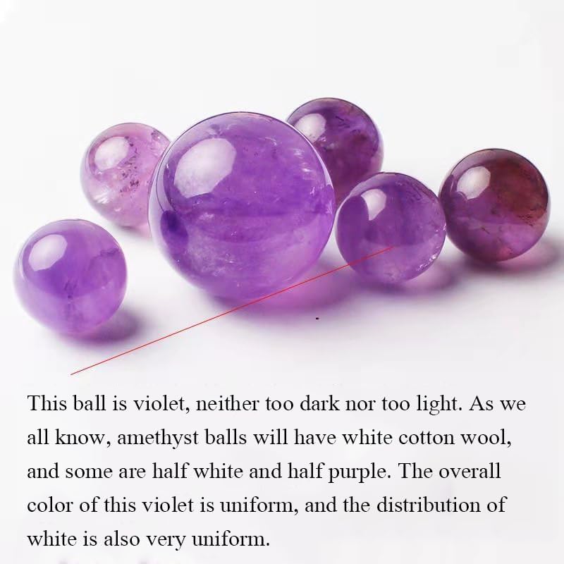 Crystal Ball Amethyst Ball Amethyst raw Stone Amethyst Seven Star Array Home Decoration,Purple,30mm