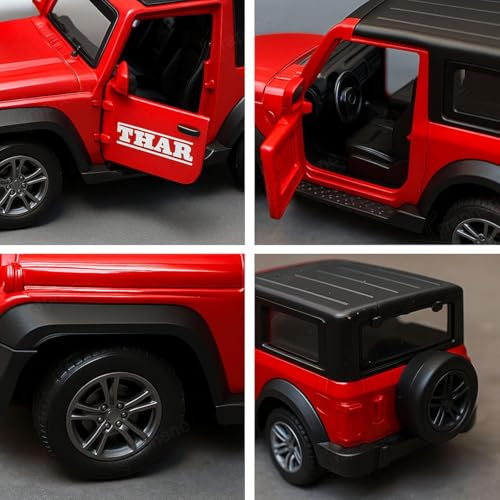 Image of Magicwand 1:36 Scale Die-Cast Thar with Openable Doors, Blinking Lights Pull Back Action【Pack of 1】【Random Color】