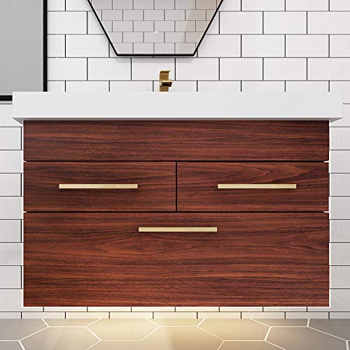 YENHOME Papier Adhesif pour Meuble Cuisine Bois Noyer 60x500cm Rouleau Adhesif pour Meuble Effet Bois Foncé pour Armoire Cuisine Salle de Bain Film Autocollant Noyer Décoratif Table Escalier Etagère – vue 4