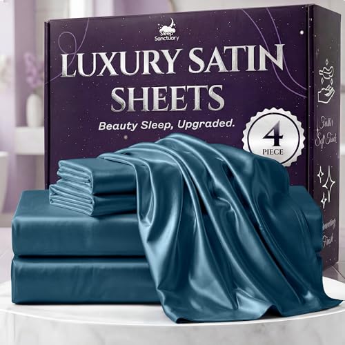 Satin Sheets Queen Set 4pc silky bed set