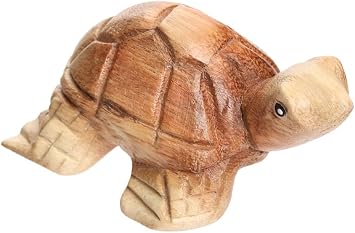 Turtle Wooden Hand Carved Wooden Turle Statue, Sculpture Art Decorative Rustic Home Decor Accent Handmade Handcrafted Decoration. Natural Color Turle