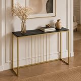 FATIVO Mesa Consola Recibidor 100x30x79 cm, Gris