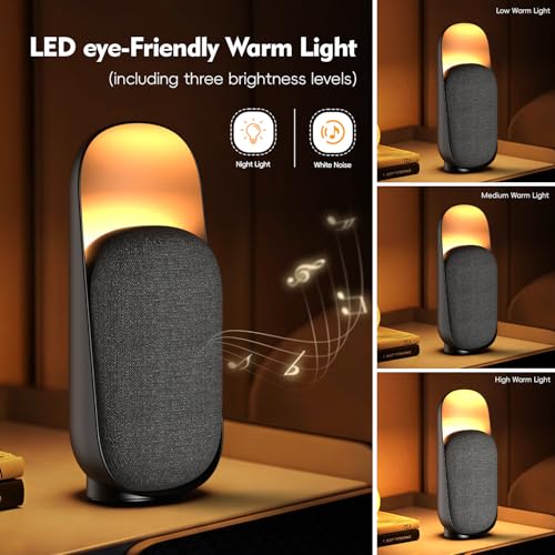 Sleep Sound Machine with Speaker,Night Light,White Noise Machine for Room Decor Baby Kids Adult Home Office Travel — view 3