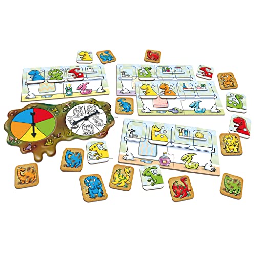 Image of Orchard Toys Dirty Dinos Counting Game for Kids | Colour & Counting Educational Board Game | Kids Learning Games | Teachers Tested Board Game | Number Learning Games | Age 3 to 6 Years