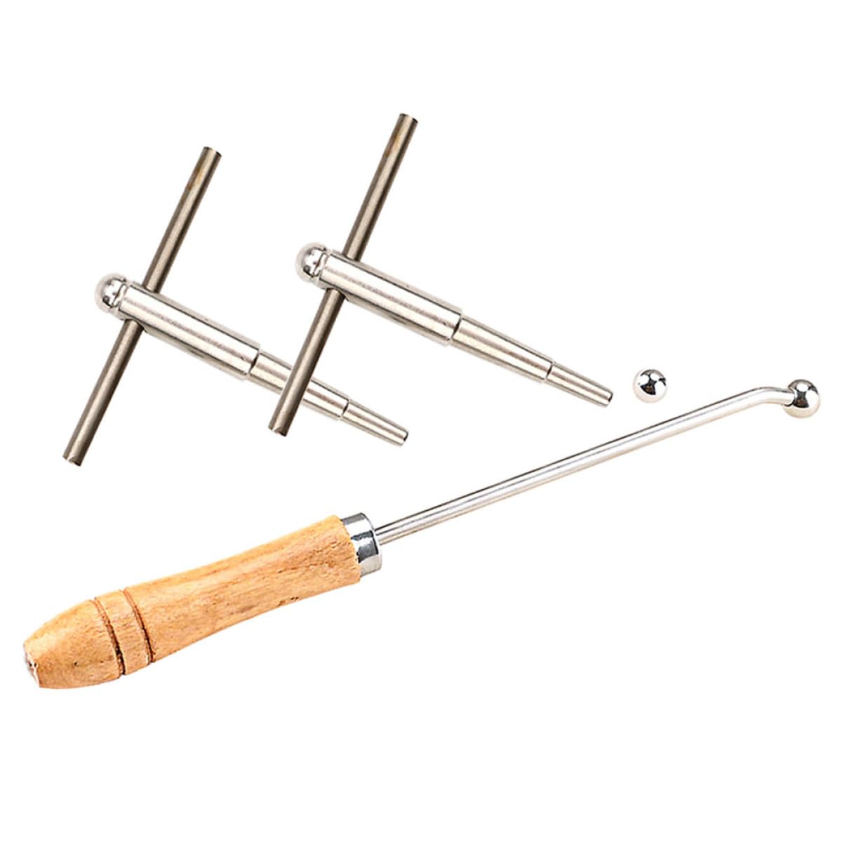 Homoyoyo Beulenentfernungs und Zentrierwerkzeug Satz für Trompete und Posaune mit Holzgriff Professionelles Reparaturzubehör für Blechblasinstrumente