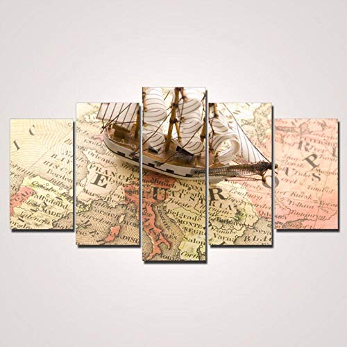 Image sur verre et toile moderne motif carte du monde pour sublimer un bureau