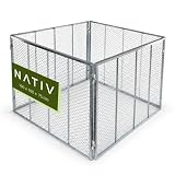NATIV Garten Metallkomposter 100x100x75 cm galvanisiert, Komposter mit 750 Liter Volumen, Drahtkomposter für eigenen Kompost, Metall Komposter als Kompostsieb nutzbar, Kompostierer