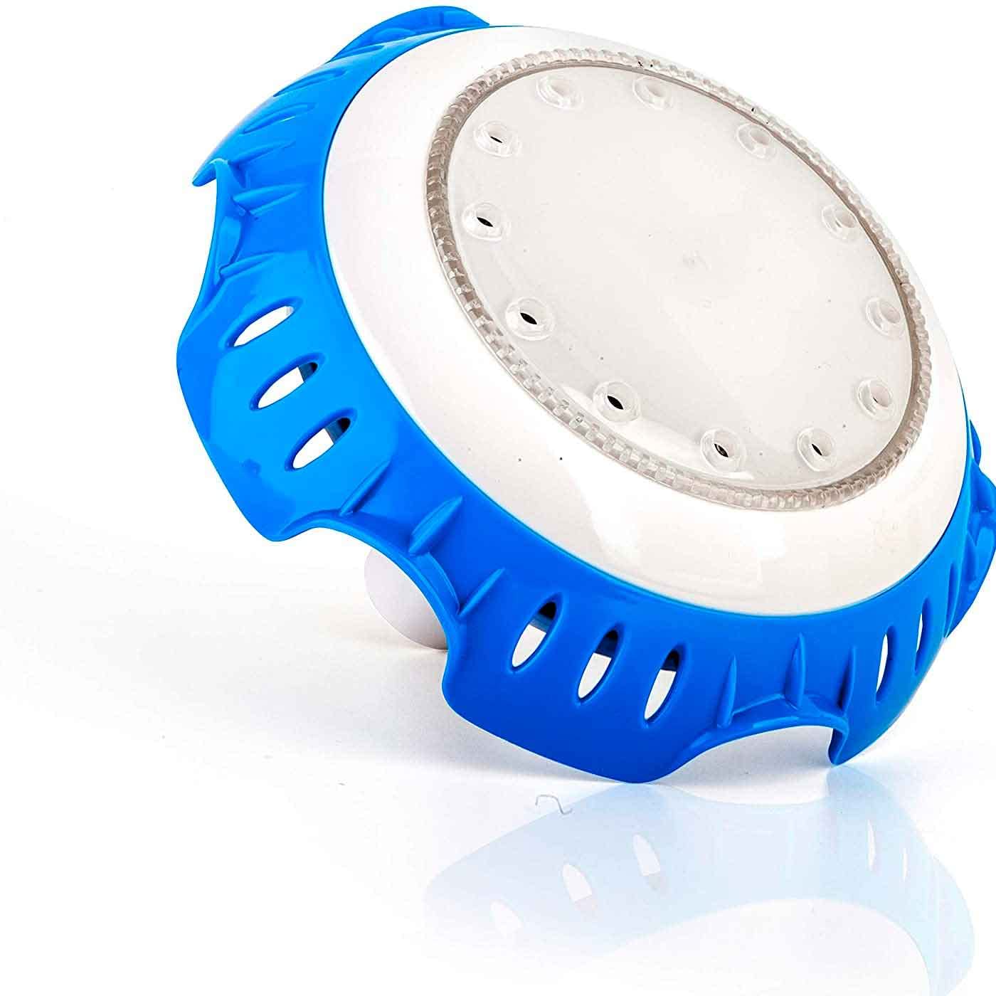 Acan Tradineur - Lámpara led para Piscina, Luces Multicolor, Resistente al Agua Incluye adaptadores para válvulas. 10 x 16,5 x 16,5 cm