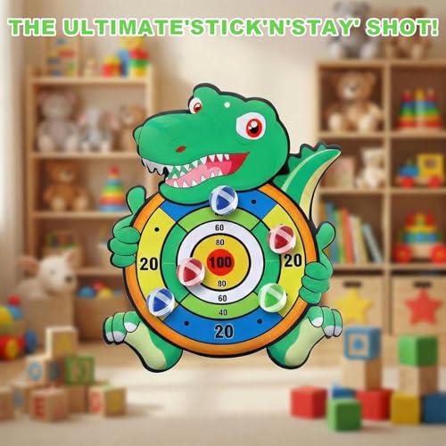 FongRing Y Elephant Archery Set with 24 Foam Balls and Target, Multicolor Plastic Bow, 24 Pieces, Standard Size,Shooting Gun Game (Dino) — view 5