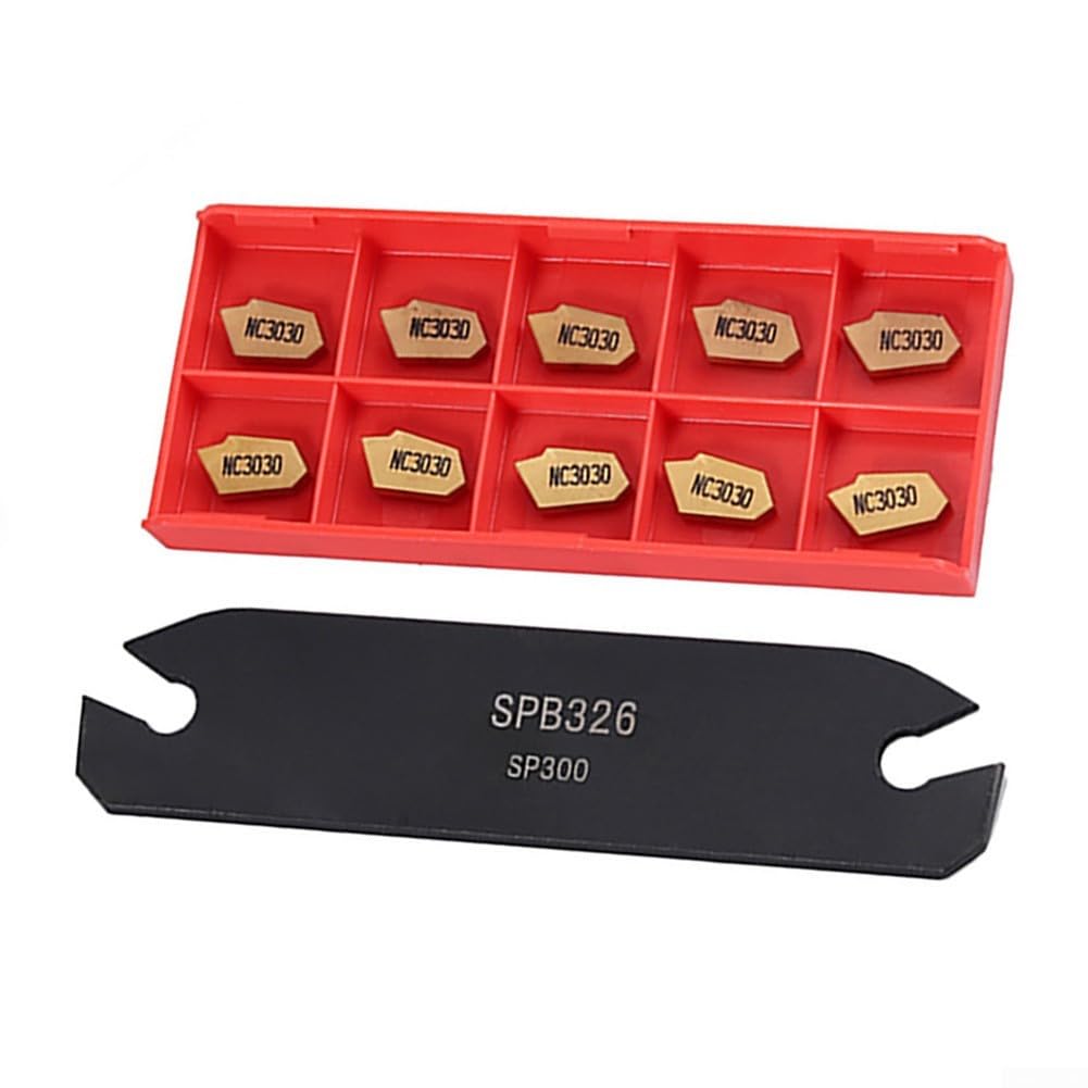 SPB26-3 Porte-outil de rainurage indexable de 26 mm avec 10 inserts en carbure revêtus GTN-3 SP300 pour usinage de semi-finition en acier