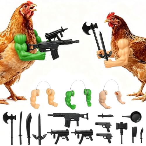Enrichoice 3 Pairs Chicken Arms to Put on Chickens Toys with Injection Molded Plastic 14 Props