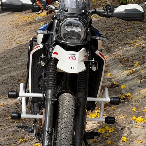 Image of Crash Guard with Dual Sliders for Hero X Pulse 210 | Frame Protector | 2025 Hero X Pulse 210 | SKYDD (White)
