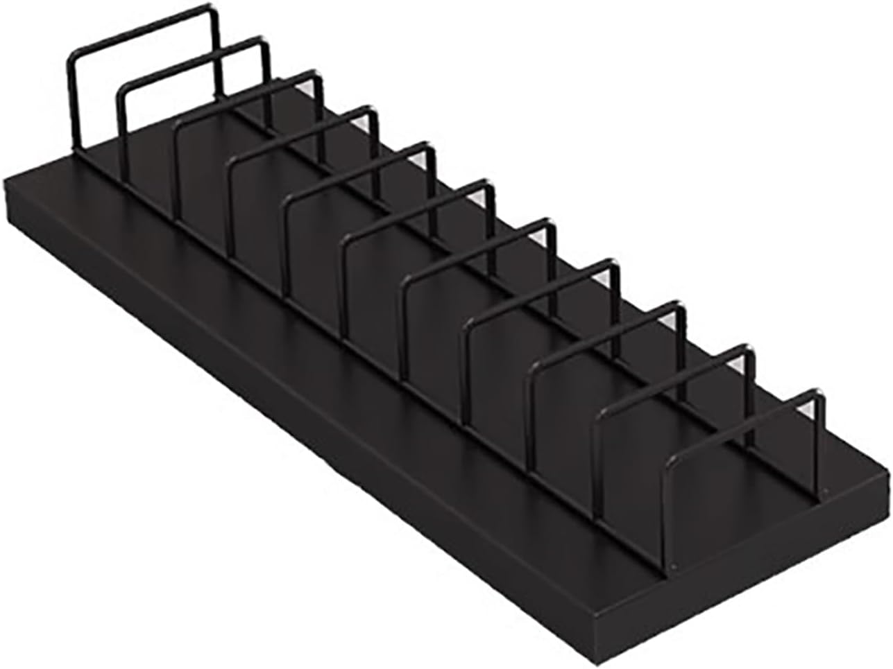 Metal Porcelain Tile Storage Rack With Desktop Waterfall Design Ideal For Retail Display Stand In Warehouses. All In One Plate Nizer Shelf For Floor Tiles. ,Black-S