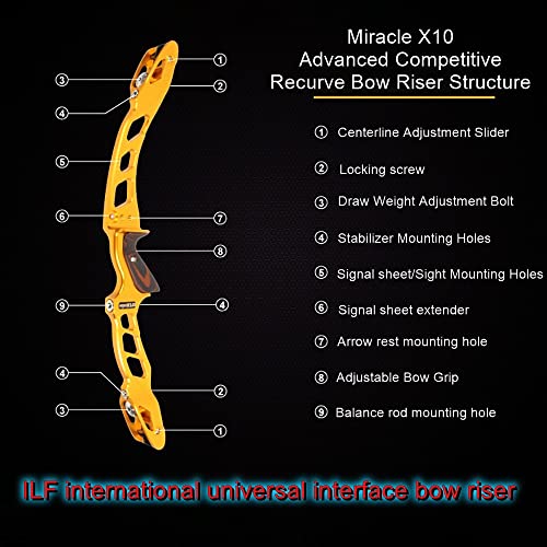 wolfman 25 Inch ILF Archery recurve bow riser Advanced competitive ...