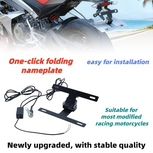 Support plaque d'immatriculation avec commande sans effort et interrupteur pour Tracer 9GT - 4