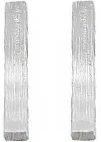 Combo 2 Bastões de Selenita Pedra Cristal Natural 10cm