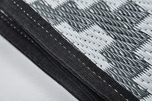 Ecoflorer Reversible Mats 6'*9' Grey&White Camping Rugs Patio Mat Large Area Rug RV Camping,Beach,Picnic,Trailer,Deck,Yard Area Rug - Image 3