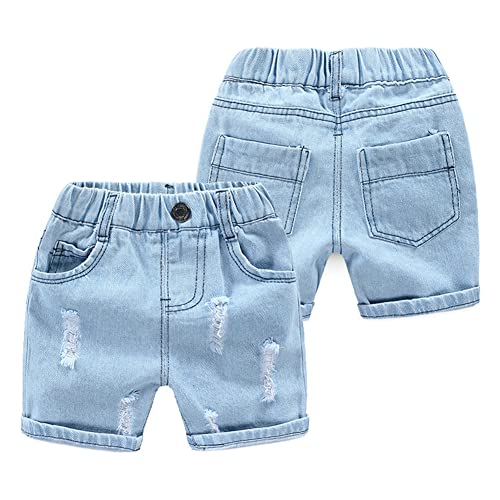 Jeans, Denim Shorts, Ripped Pants, Boy Shorts, Oversized, Light Blue3
