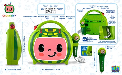 Ekids Cocomelon Karaoke Machine With Built-In Cocomelon Songs And Microphone For Kids #TOP5