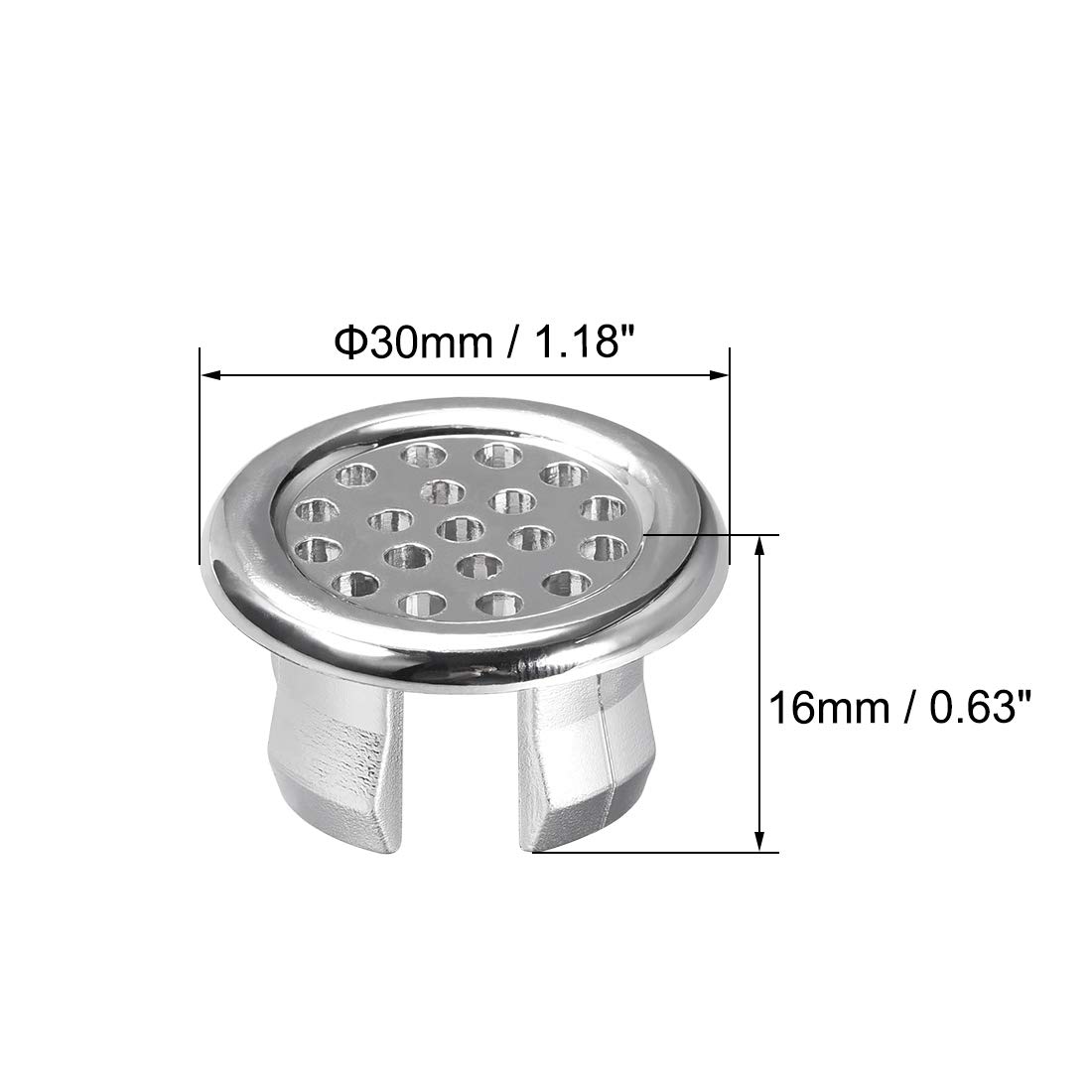 Cache Bonde Trop-plein Lavabo Uxcell Argent - Pièce De Rechange Universelle