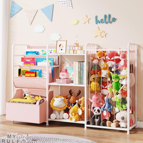 BBLIKE 3in1 Stuffed Animal Storage Organizer - Toy Storage with