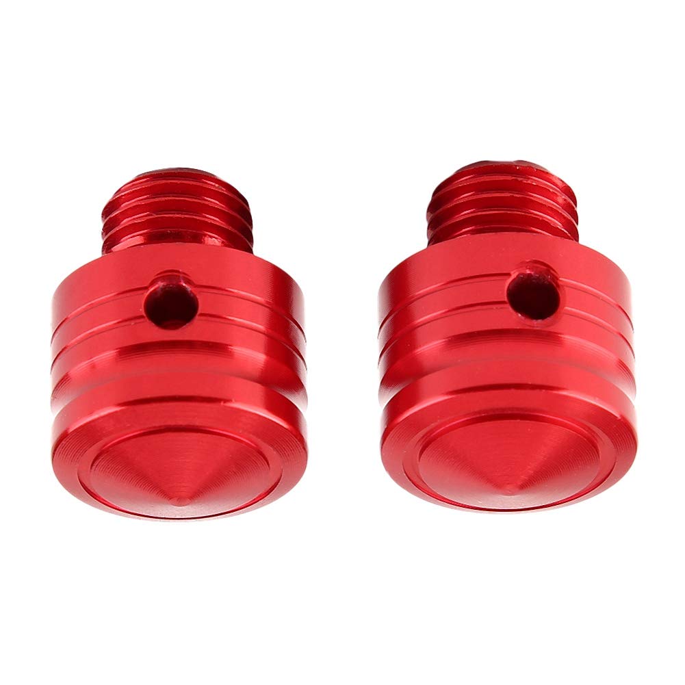 Uniwersalne zatyczki zaślepiające do lusterek, korki uchwytu lusterka, pokrywy M10 x 1,25, aluminium, czerwone, motocykl, skuter, lusterko wsteczne, śruba montażowa, skuter